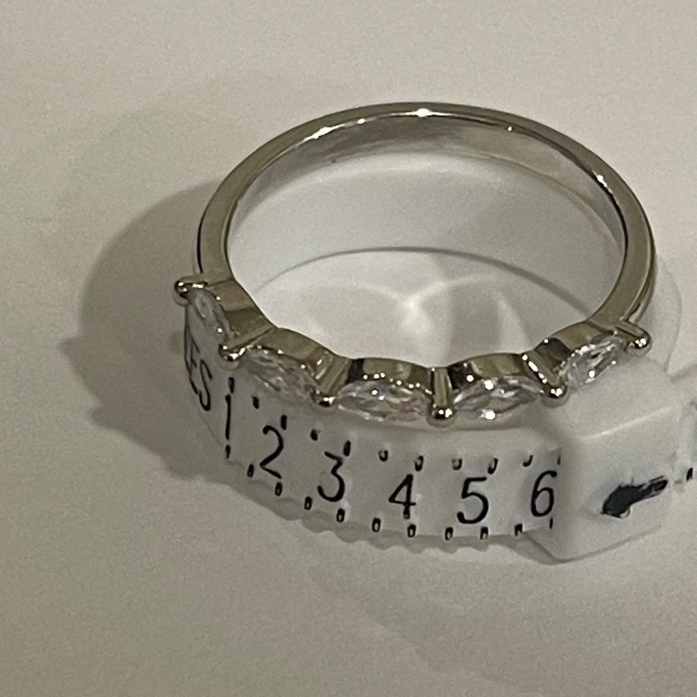 Silver toned crystal ring​​​​​​​